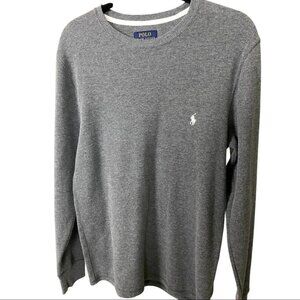 Polo Ralph Lauren Men’s Gray Waffle Knit Sleepwear Shirt- Size M (EUC)